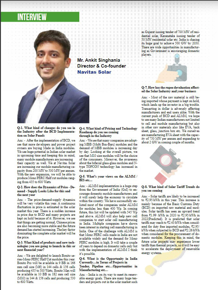 An Interview of Mr. Ankit Singhania, Director & Co-Founder, Navitas ...