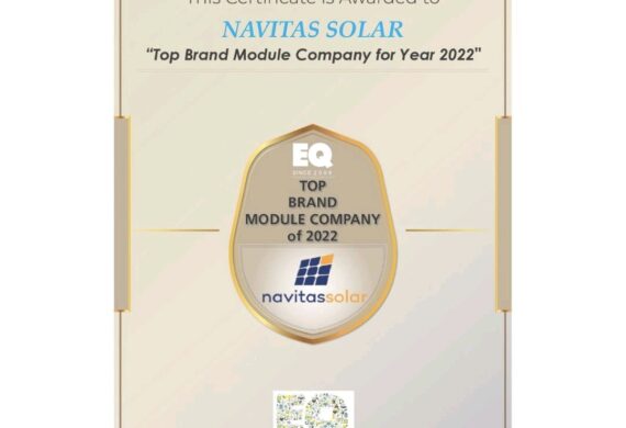 Navitas Solar is awarded with “Top Brand Module Company for year 2022” by EQ