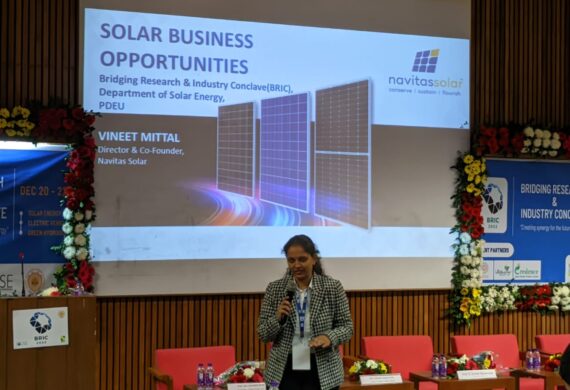 Ms. Siddhi Desai delivered a lecture on Solar Business Opportunities for the students of Department of Solar Energy, Pandit Deendayal Energy University on 20th December, 2022