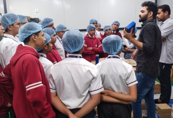 An Industrial visit was arranged at Navitas Solar & Renon India Pvt. Ltd. for students of Unnati English Academy on 4th  February, 2023