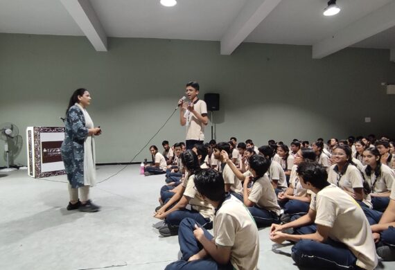 Ms. Siddhi Desai delivered a lecture on “Sustainability-A Path for the Future” for the students of Unnati English Academy on 25th April, 2023