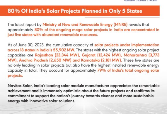 80% Of India’s Solar Projects Planned in Only 5 States