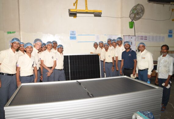 An Industrial visit was arranged at Navitas Solar & Renon India Pvt. Ltd. for students and faculties of Atmiya Vidya Mandir School on 23rd October, 2023