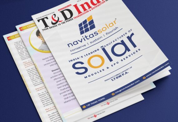 Navitas Solar is ecstatic to be featured in the cover page of prestigious Magazine T&D India Magazine. An interview is covered of Mr. Sunay Shah, Director-Projects, Navitas Solar in the magazine.